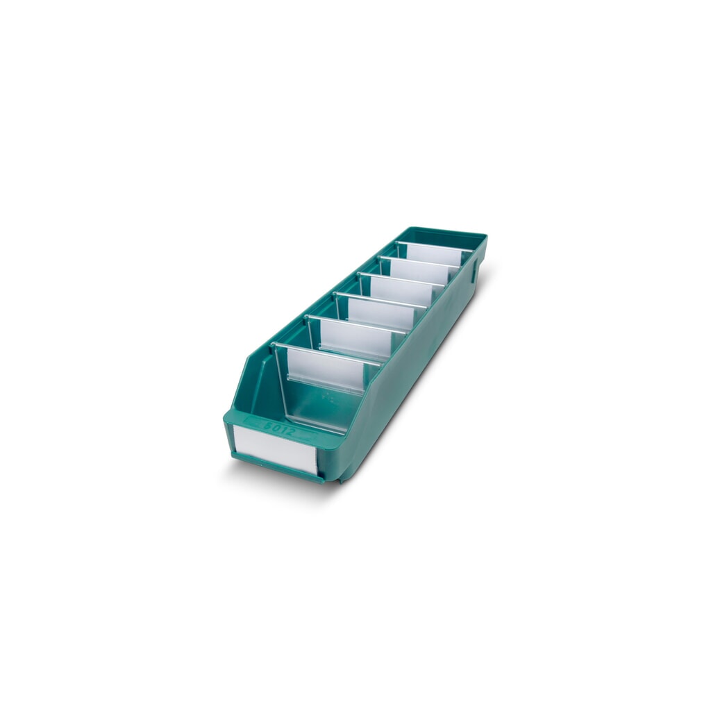 Bacs de rayonnage avec fenêtre de visualisation, l x P 120 x 500 mm, vert Illustration du produit: Bacs de rayonnage avec fenêtre de visualisation, l x P 120 x 500 mm, vert