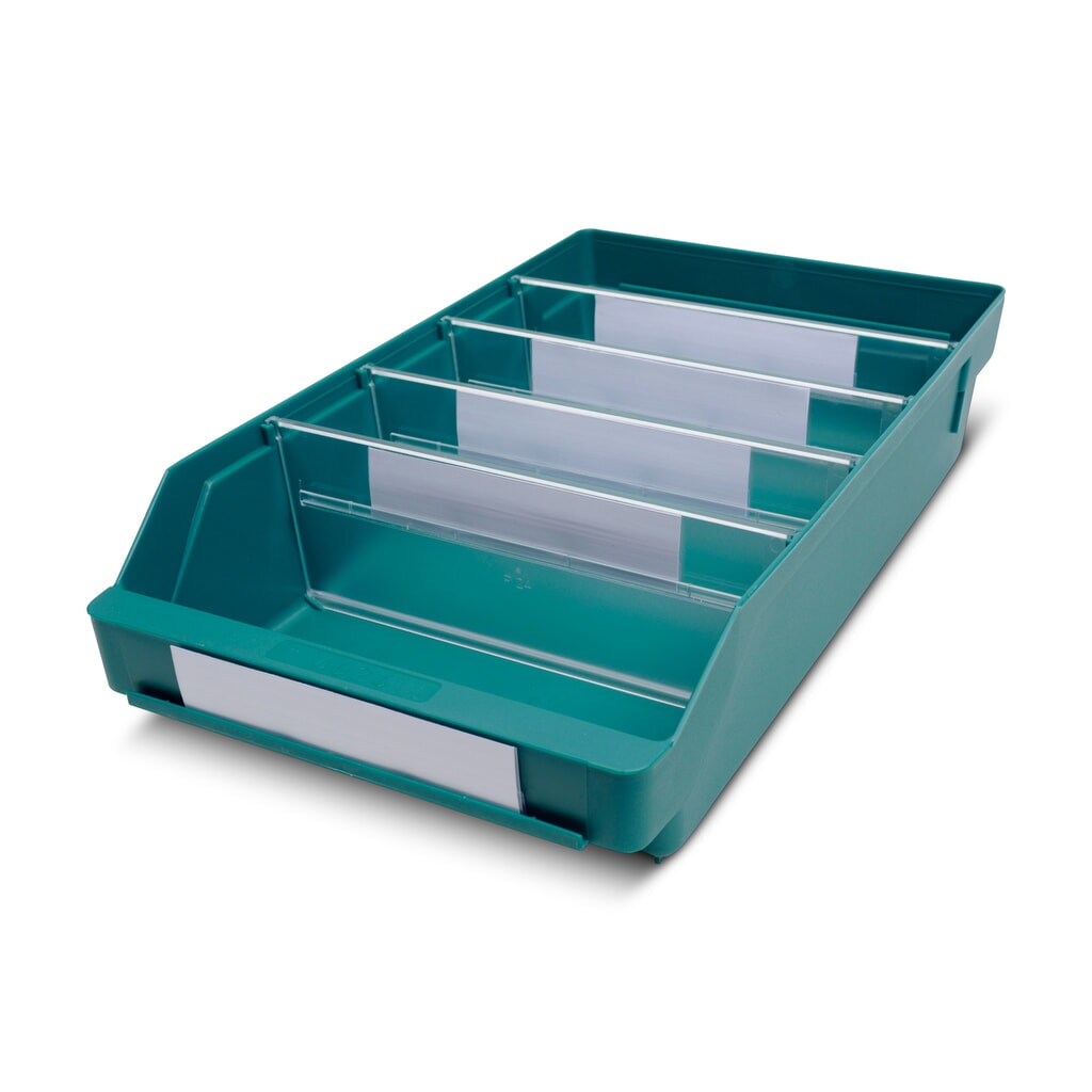Bacs de rayonnage avec fenêtre de visualisation, l x P 240 x 400 mm, vert Illustration du produit: Bacs de rayonnage avec fenêtre de visualisation, l x P 240 x 400 mm, vert