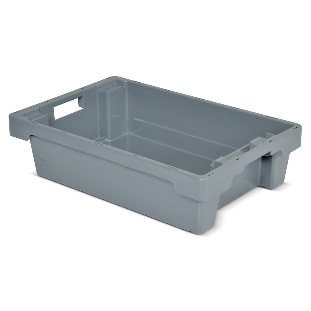 Eurobox, parois et tablette fermées, 25 litres, gris Illustration du produit: Eurobox, parois et tablette fermées, 25 litres, gris