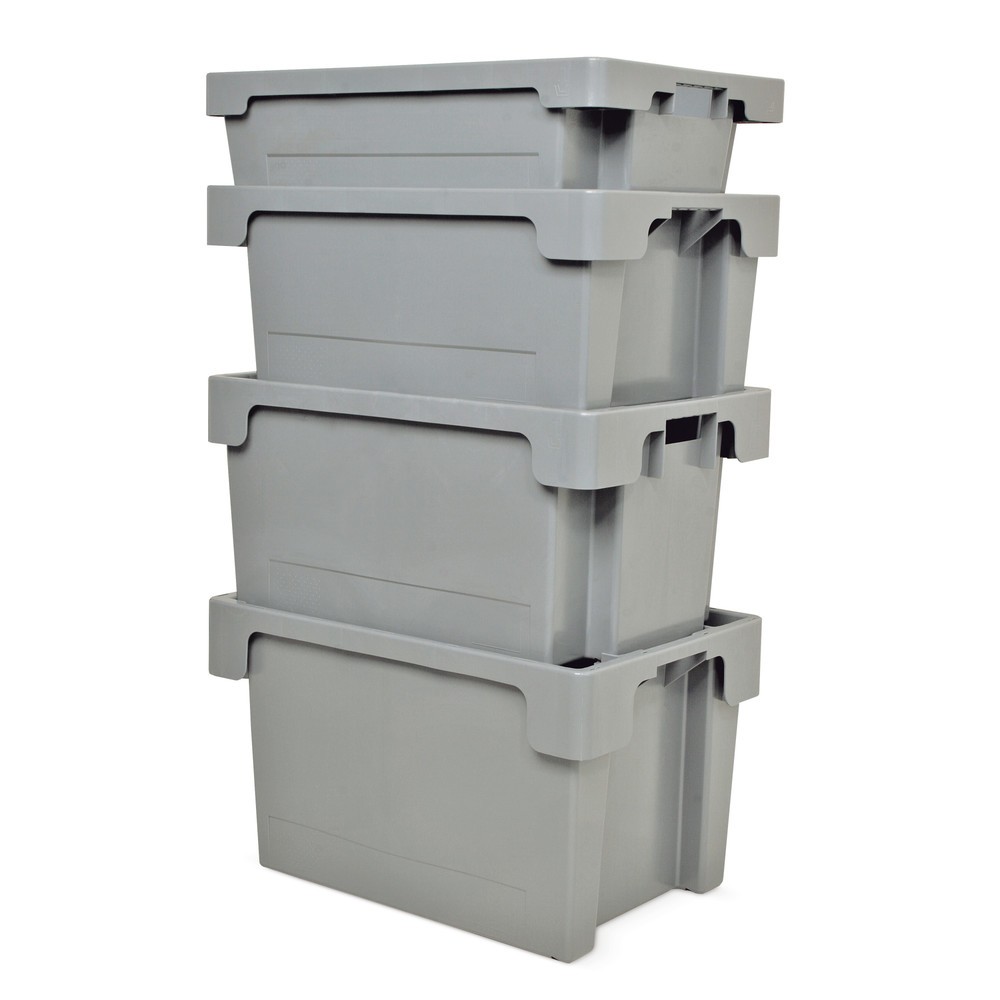 Illustration du produit: Eurobox, parois + tablette fermées, 32 litres, blanc