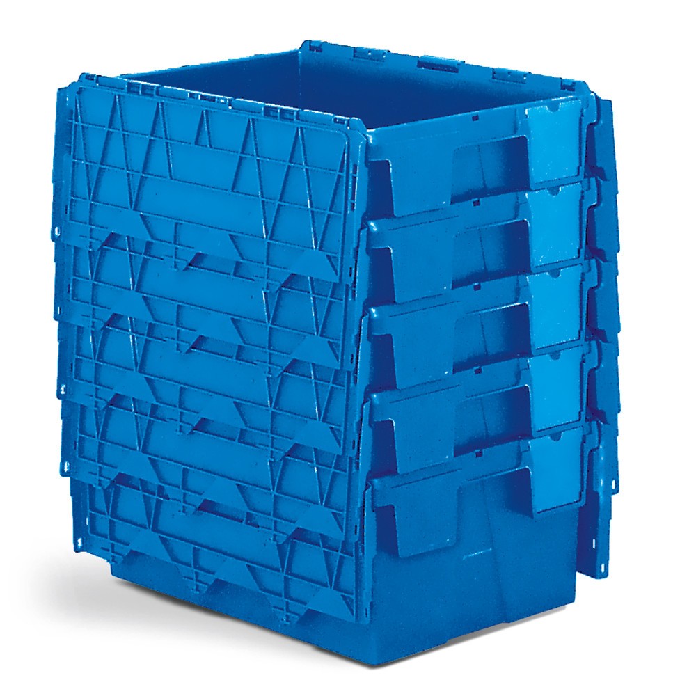 N° de l'image du produit 1 : Eurobox réutilisable en polypropylène avec porte-étiquette, 22 litres