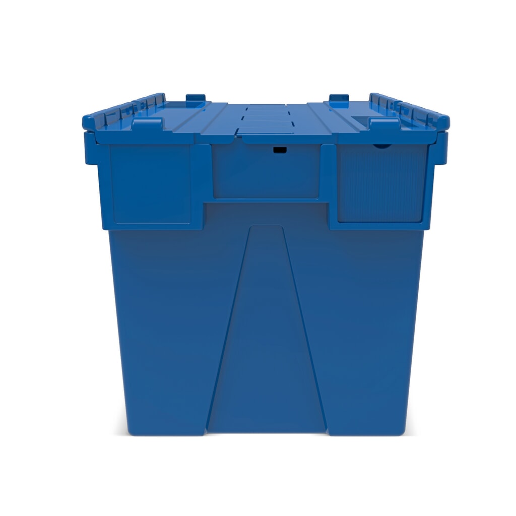 N° de l'image du produit 4 : Alpha Eurobox en PP avec couvercle basculant et rabattable, bleu, 77 litres, haut. x larg. x prof. 400 x 600 x 400 mm
