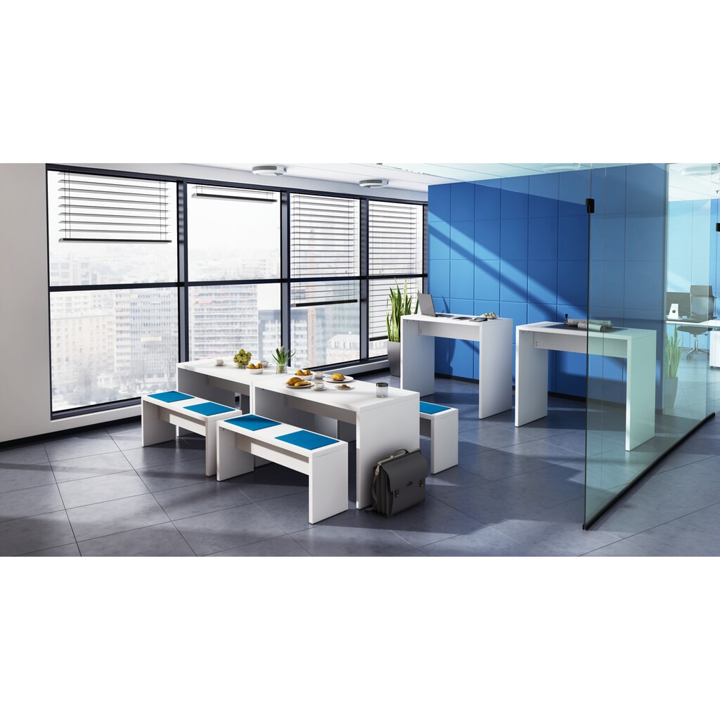 Table de réunion, HxlxP 728 x 1 300 x 680 mm, blanc Illustration du produit: Table de réunion, HxlxP 728 x 1 300 x 680 mm, blanc