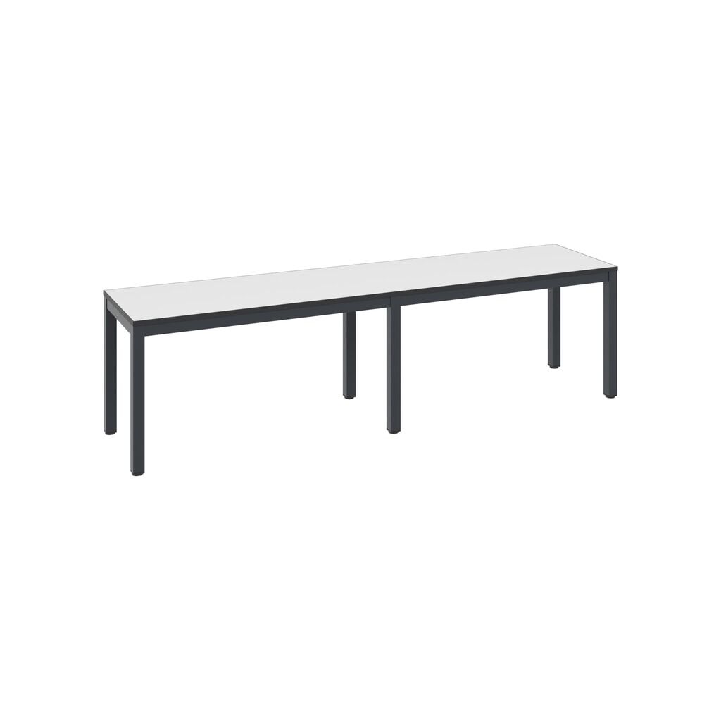 Illustration du produit: Banc pour vestiaire C+P Basic Plus, longueur 1 500 mm, gris-noir / blanc