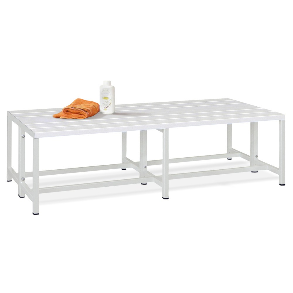 Illustration du produit: Banc pour vestiaire PAVOY, bilatéral, longueur 1 500 mm, sans porte-chaussure, gris anthracite