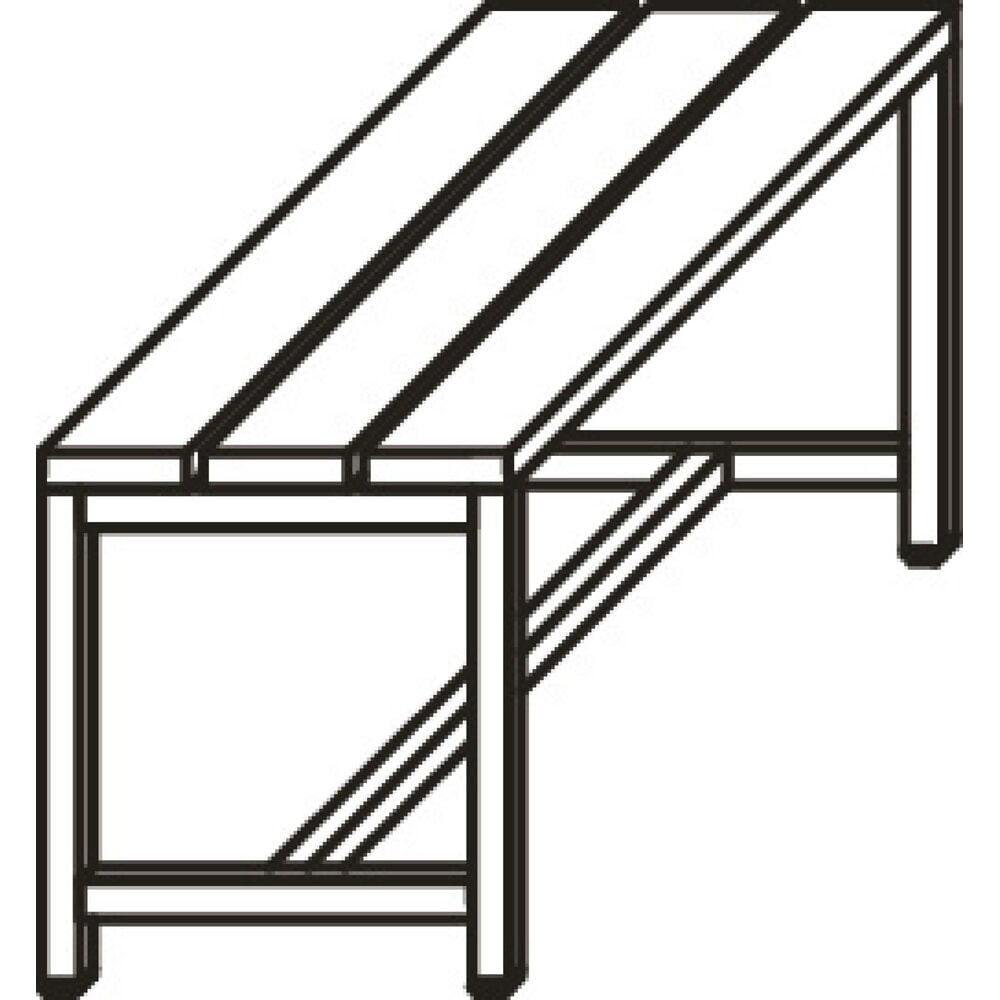 N° de l'image du produit 3 : Banc pour vestiaire PAVOY, longueur 1 500 mm, avec porte-chaussure, bleu gentiane