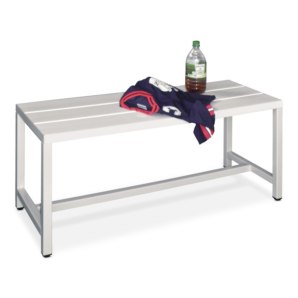 Illustration du produit: Banc pour vestiaire PAVOY, longueur 1 000 mm, sans porte-chaussure, blanc pur