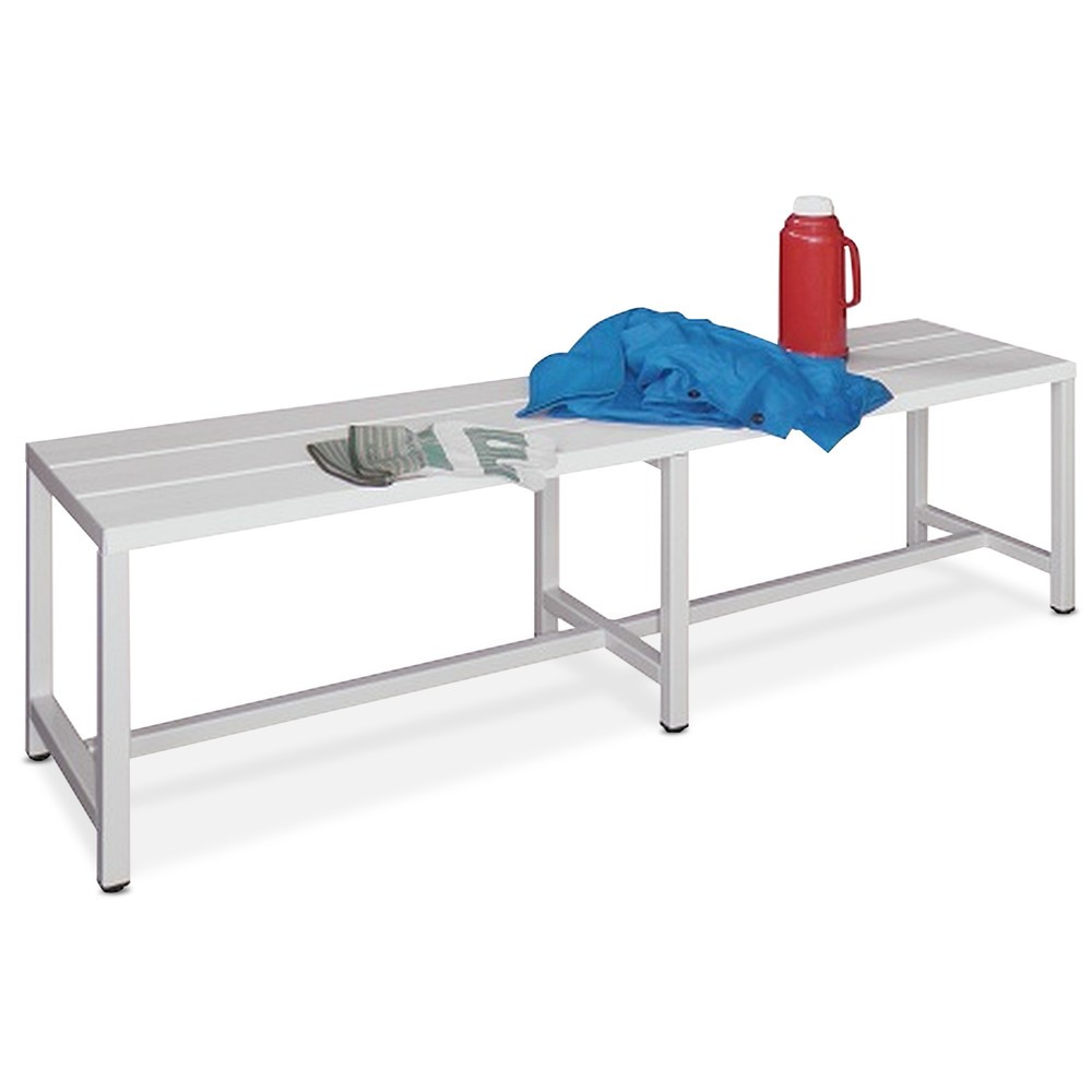 Illustration du produit: Banc pour vestiaire PAVOY, longueur 1 500 mm, sans porte-chaussure, gris clair