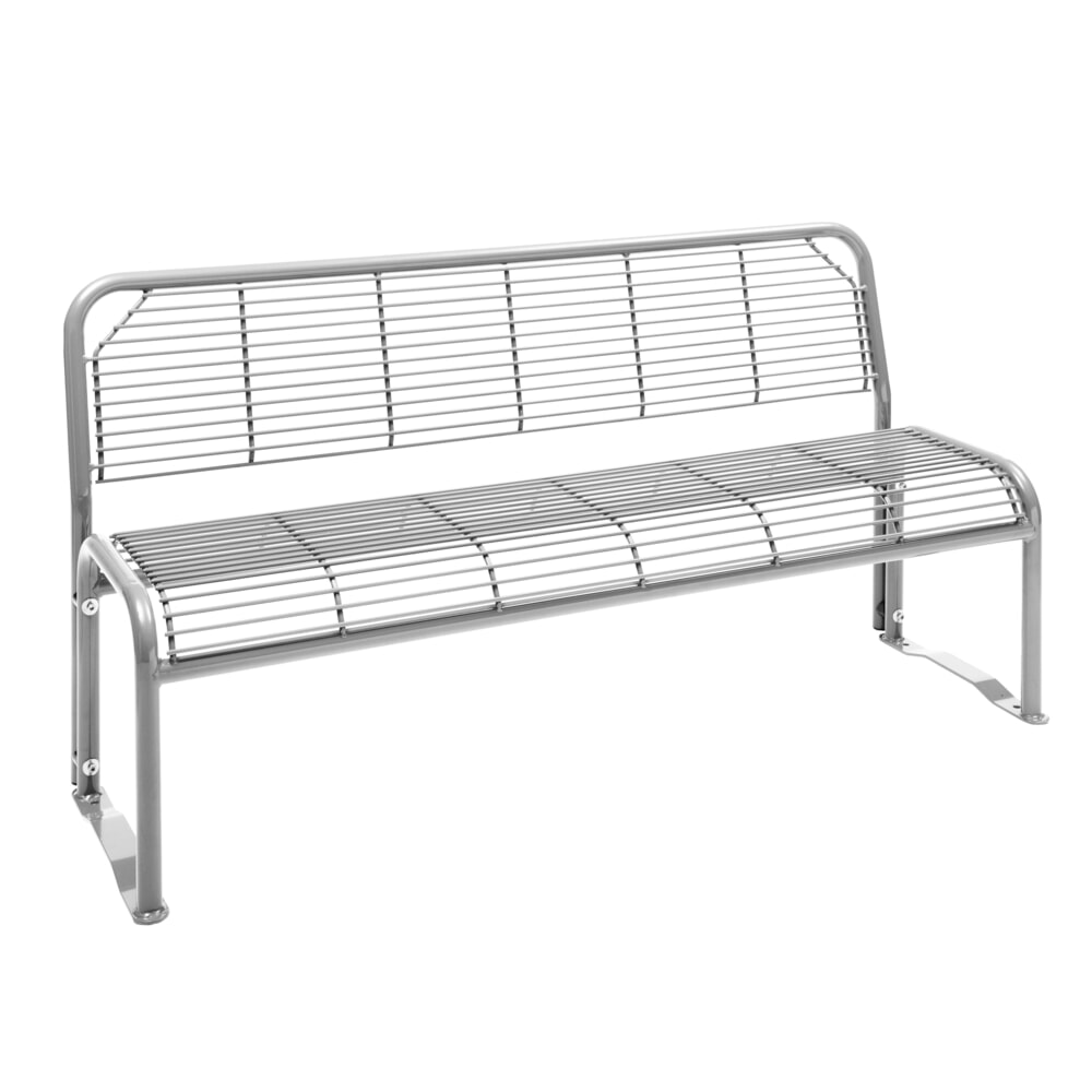 N° de l'image du produit 3 : Banquette en treillis métallique Apollo, avec dossier, rouge rubis