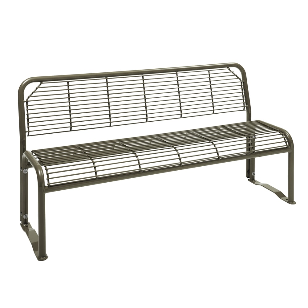 N° de l'image du produit 7 : Banquette en treillis métallique Apollo, avec dossier, rouge rubis
