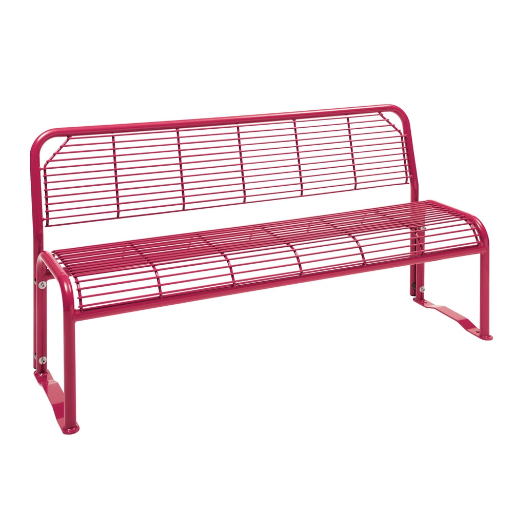 N° de l'image du produit 11 : Banquette en treillis métallique Apollo, avec dossier, rouge rubis
