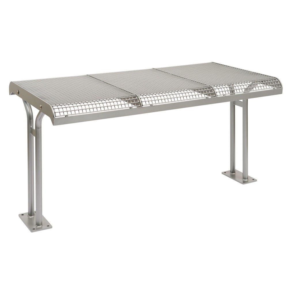 N° de l'image du produit 1 : Banquette en treillis métallique Ergolax, HxlxP 780 x 1.470 x 780 mm, avec fixation par bride, rouge rubis