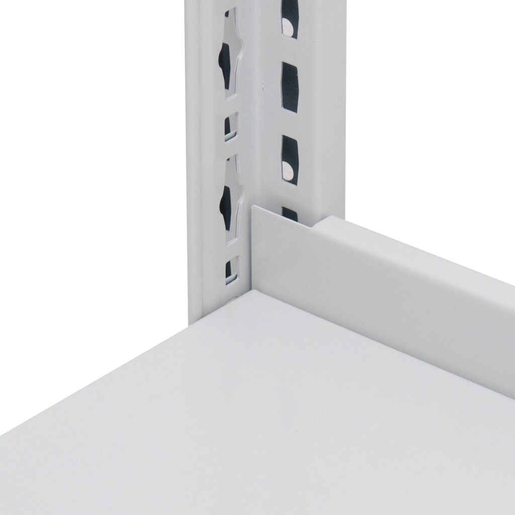 N° de l'image du produit 3 : Barre de butée pour rayonnage à tablettes SCHULTE, gris clair, Hxl 55 x 1 300 mm