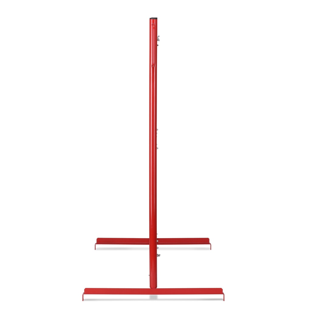 N° de l'image du produit 7 : Barrière extensible dancop, pied des deux côtés, largeur 3 600 mm, rouge/blanc