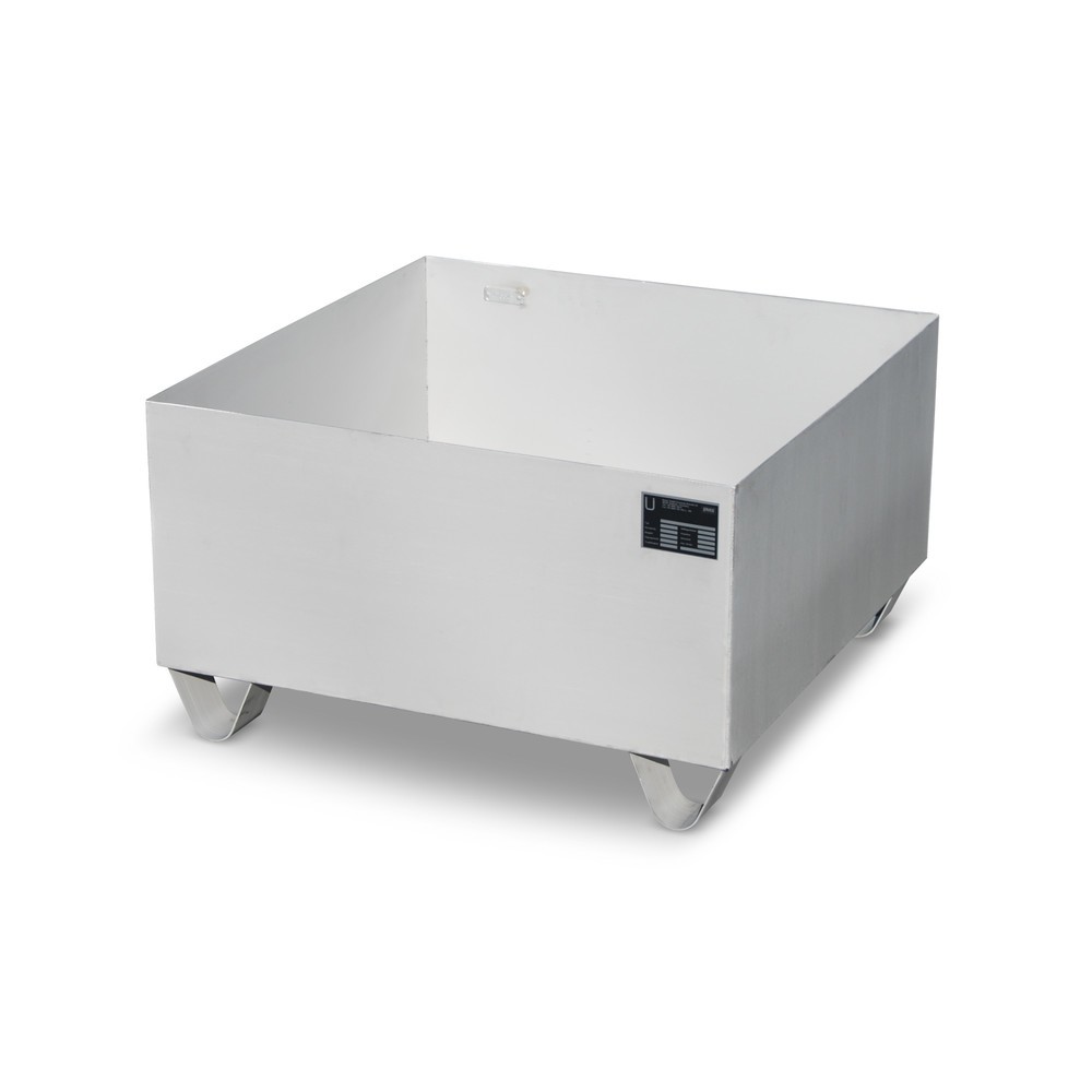Illustration du produit: Bauer® bac de rétention en acier inoxydable pour fûts et GRV, H x l x P 465 x 800 x 800 mm, 1 x 200 l