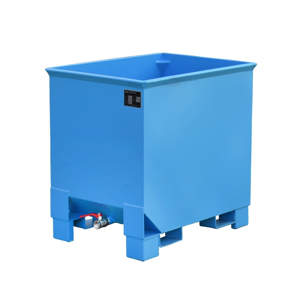 N° de l'image du produit 4 : Bauer® Bacs à copeaux empilables pour trains de remorques, peints, volume 0,8 m³, RAL 5012 bleu clair