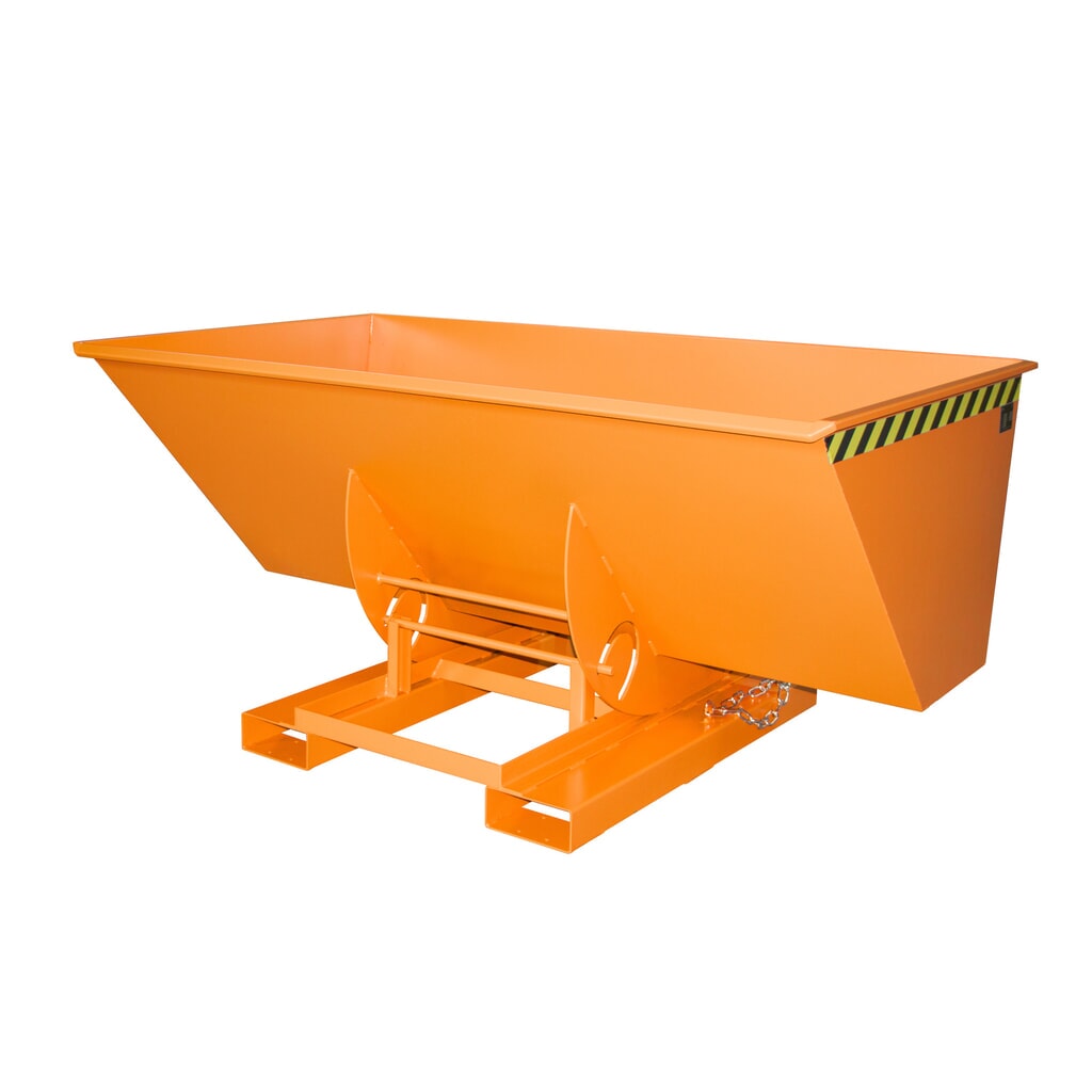 Bauer® Benne basculante avec mécanisme d'aide au basculement, capacité de charge 1 000 kg, peint, volume 1,5 m³, RAL 2000 orangé jaune Illustration du produit: Bauer® Benne basculante avec mécanisme d'aide au basculement, capacité de charge 1 000 kg, peint, volume 1,5 m³, RAL 2000 orangé jaune