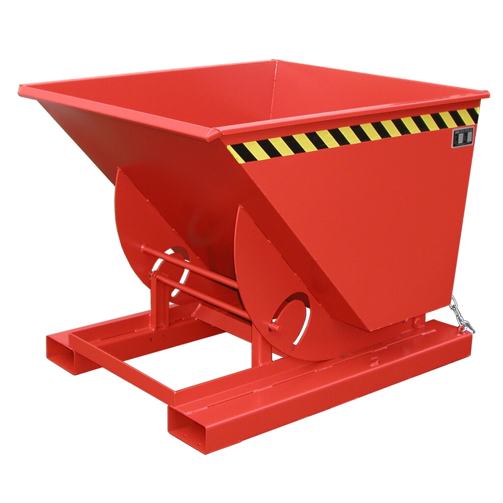Bauer® Benne basculante avec mécanisme d'aide au basculement, capacité de charge 1 000 kg, peint, volume 0,75 m³, RAL 3000 rouge feu Illustration du produit: Bauer® Benne basculante avec mécanisme d'aide au basculement, capacité de charge 1 000 kg, peint, volume 0,75 m³, RAL 3000 rouge feu
