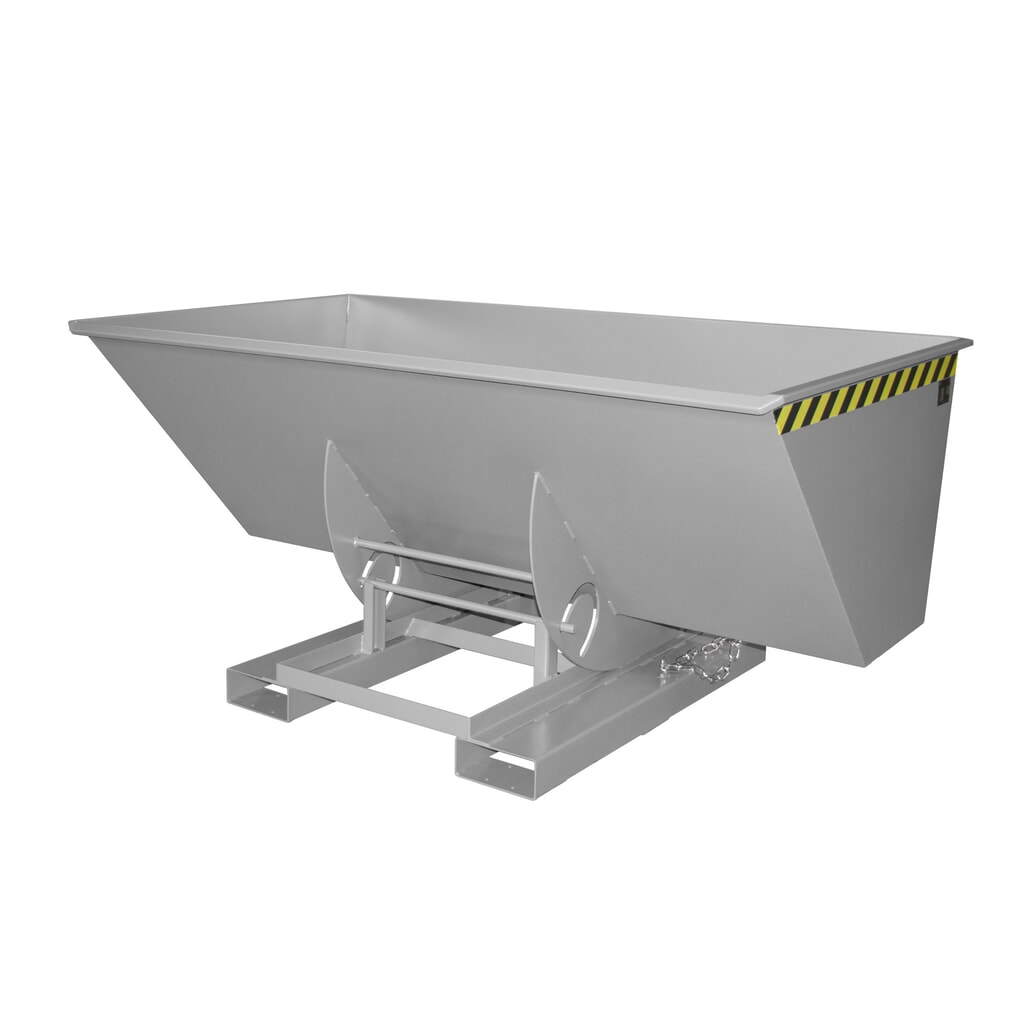 Bauer® Benne basculante avec mécanisme d'aide au basculement, capacité de charge 1 000 kg, peint, volume 1,5 m³, RAL 7005 gris souris Illustration du produit: Bauer® Benne basculante avec mécanisme d'aide au basculement, capacité de charge 1 000 kg, peint, volume 1,5 m³, RAL 7005 gris souris