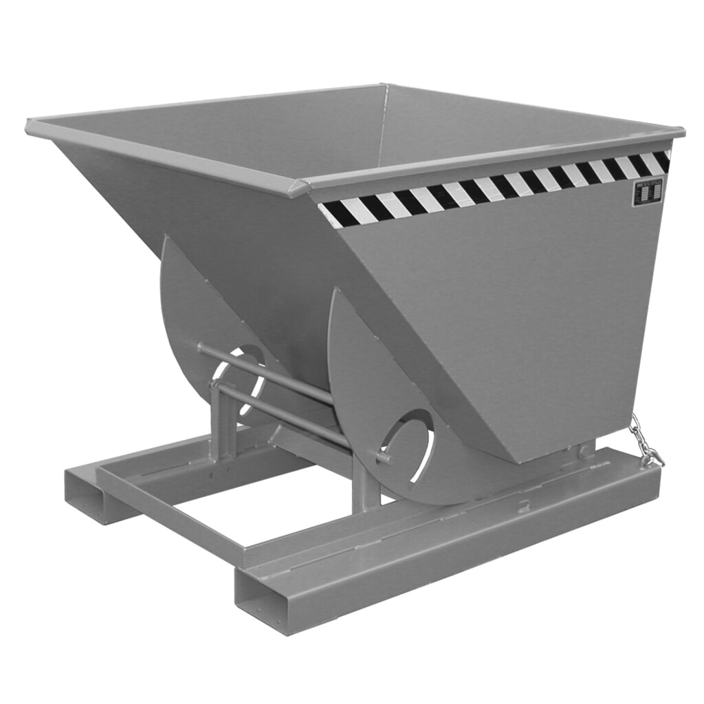 Bauer® Benne basculante avec mécanisme d'aide au basculement, capacité de charge 1 000 kg, peint, volume 0,75 m³, RAL 7005 gris souris Illustration du produit: Bauer® Benne basculante avec mécanisme d'aide au basculement, capacité de charge 1 000 kg, peint, volume 0,75 m³, RAL 7005 gris souris
