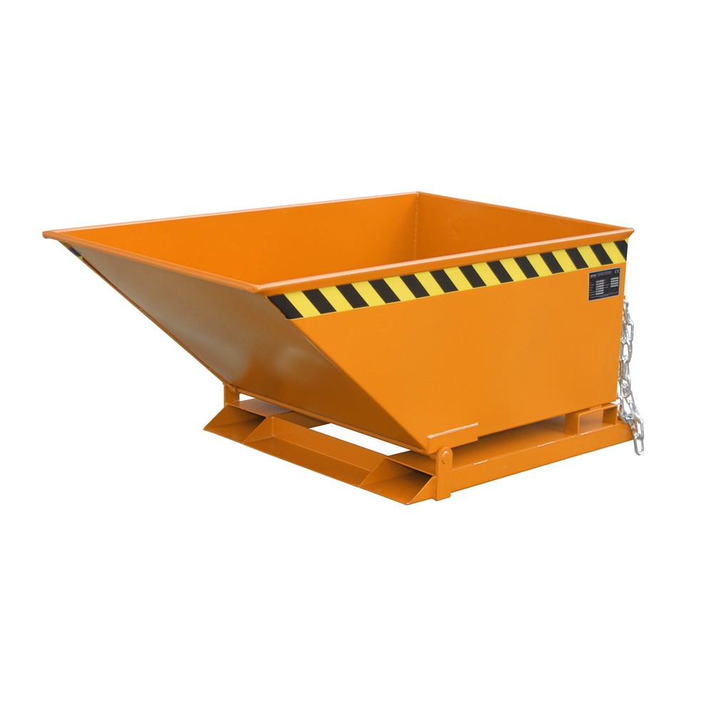 Illustration du produit: Bauer® Benne à copeaux basculante, benne basse, peinte, volume 0,4 m³, RAL 2000 orangé jaune