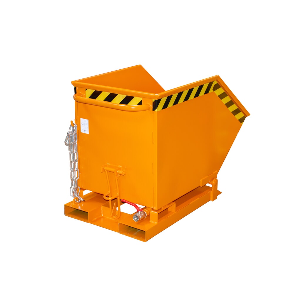 Illustration du produit: Bauer® Benne à copeaux basculante, benne en forme de caisse, peinte, volume 0,25 m³, RAL 2000 orangé jaune