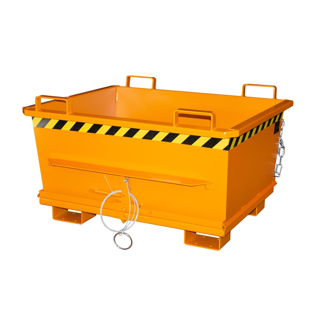 Illustration du produit: Bauer® Benne à fond basculant empilable, peint, volume 0,5 m³, RAL 2000 orangé jaune