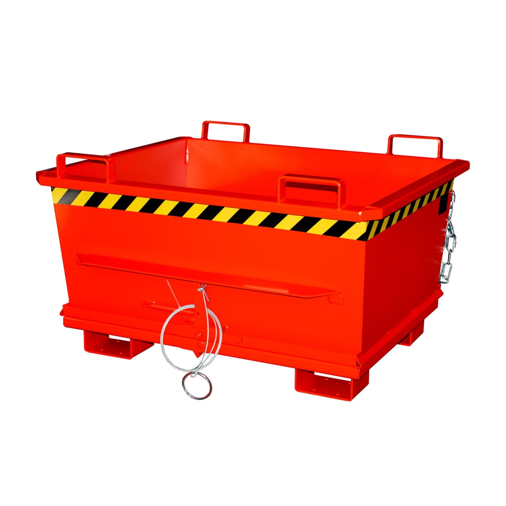 Bauer® Benne à fond basculant empilable, peint, volume 0,5 m³, RAL 3000 rouge feu Illustration du produit: Bauer® Benne à fond basculant empilable, peint, volume 0,5 m³, RAL 3000 rouge feu