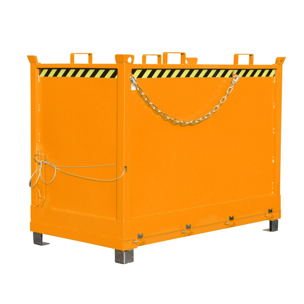 Bauer® Benne à fond basculant, empilable par 3, peint, volume 2 m³, RAL 2000 orangé jaune Illustration du produit: Bauer® Benne à fond basculant, empilable par 3, peint, volume 2 m³, RAL 2000 orangé jaune