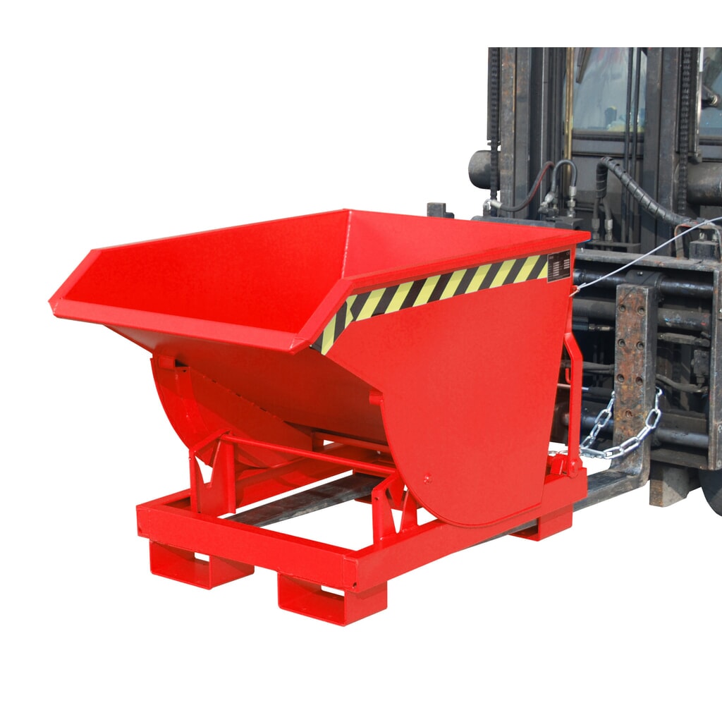 Bauer® Benne basculante avec mécanisme d'aide au basculement Premium, construction profonde, peint, sans couvercle, volume 0,3 m³, RAL 3000 rouge feu Illustration du produit: Bauer® Benne basculante avec mécanisme d'aide au basculement Premium, construction profonde, peint, sans couvercle, volume 0,3 m³, RAL 3000 rouge feu