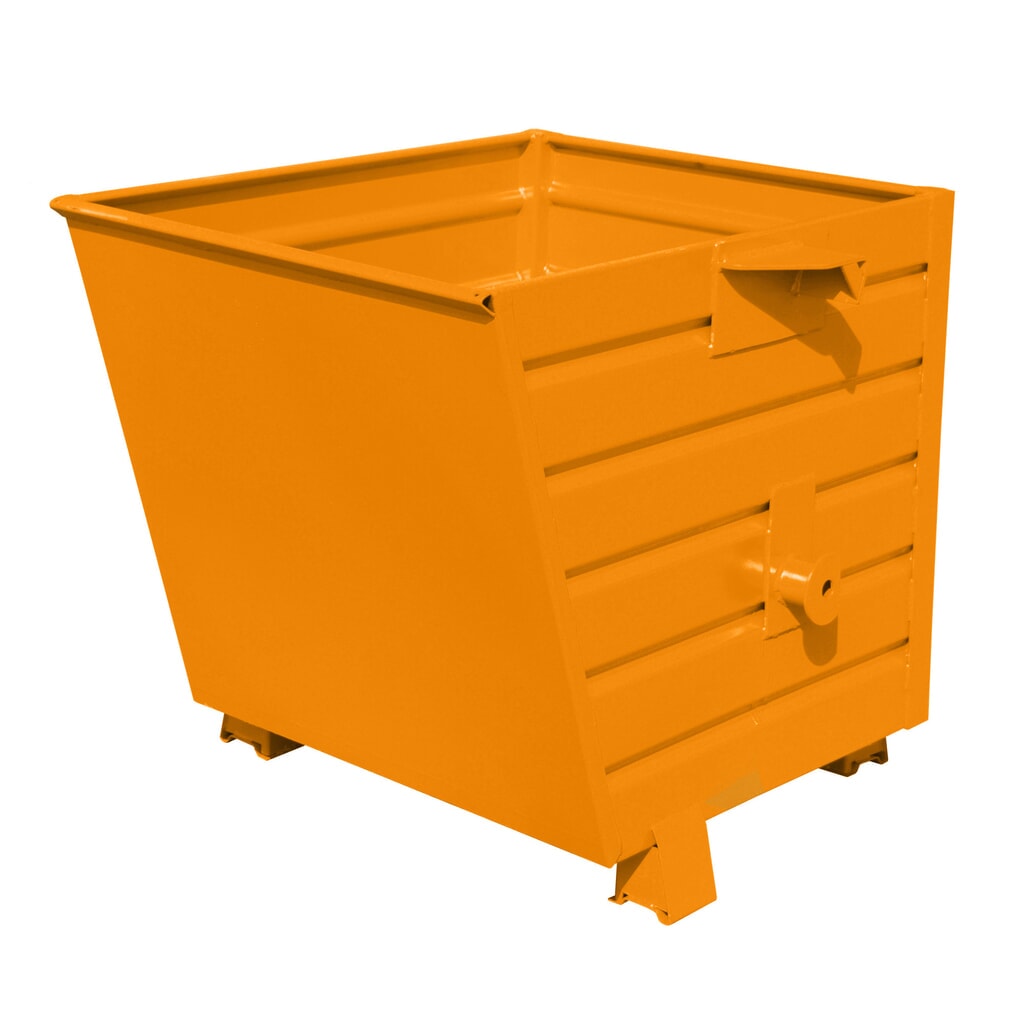 Bauer® Benne basculante empilable, peint, volume 0,55 m³, RAL 2000 orangé jaune Illustration du produit: Bauer® Benne basculante empilable, peint, volume 0,55 m³, RAL 2000 orangé jaune