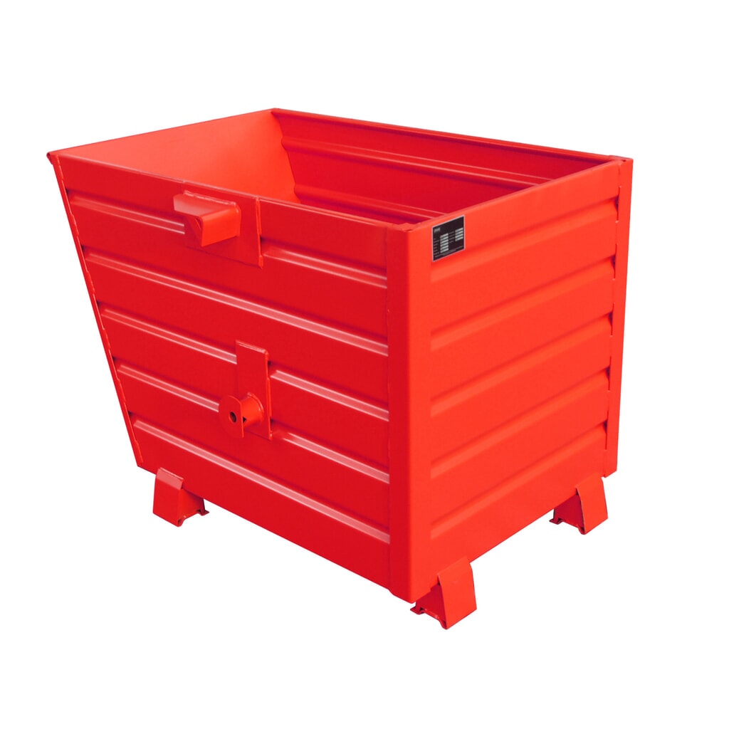 Bauer® Benne basculante empilable, peint, volume 0,7 m³, RAL 3000 rouge feu Illustration du produit: Bauer® Benne basculante empilable, peint, volume 0,7 m³, RAL 3000 rouge feu