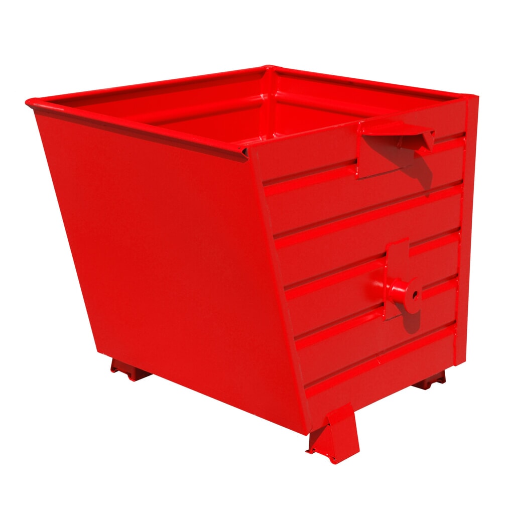 Bauer® Benne basculante empilable, peint, volume 0,55 m³, RAL 3000 rouge feu Illustration du produit: Bauer® Benne basculante empilable, peint, volume 0,55 m³, RAL 3000 rouge feu