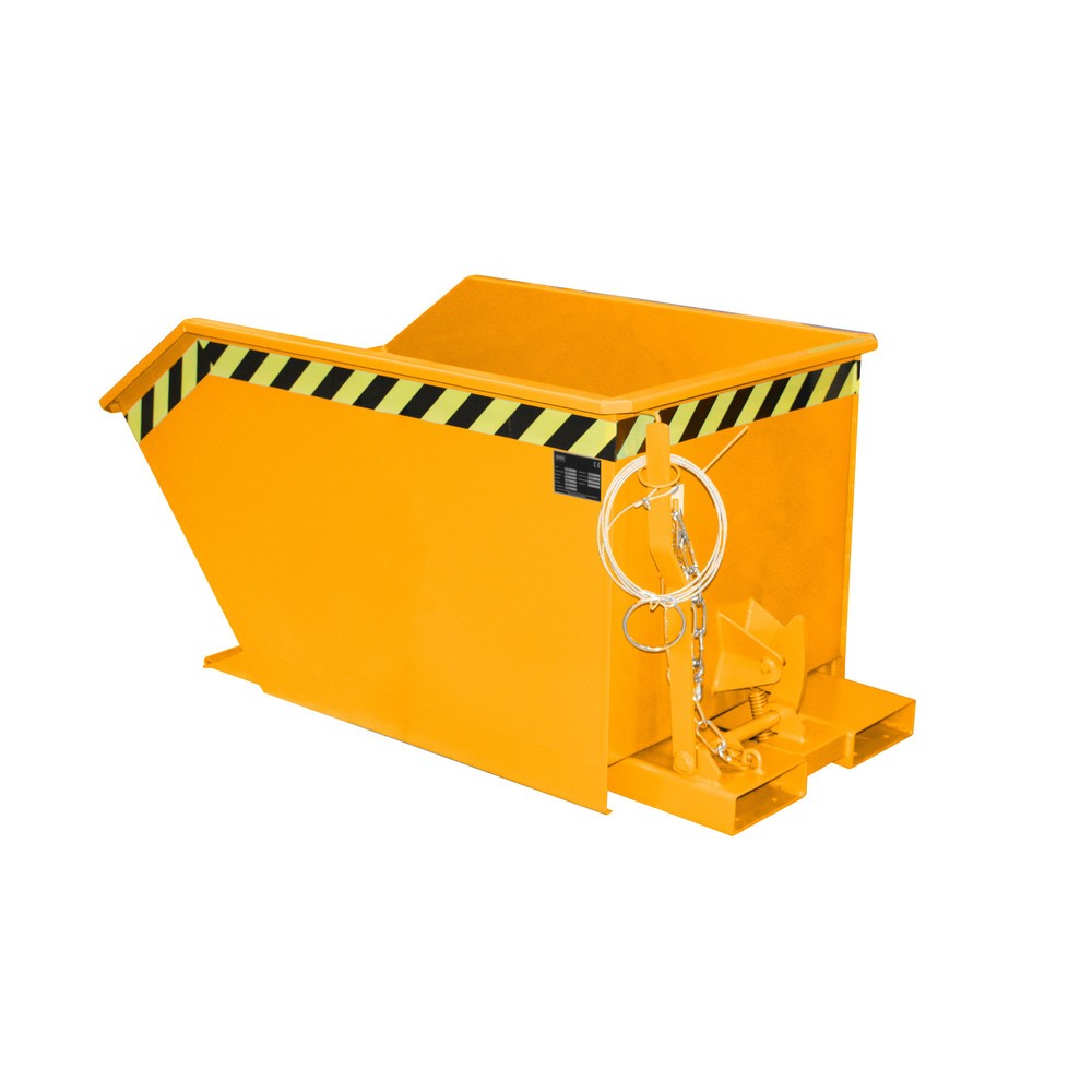 Illustration du produit: Bauer® Benne basculante, construction basse, peint, volume 0,5 m³, RAL 2000 orangé jaune