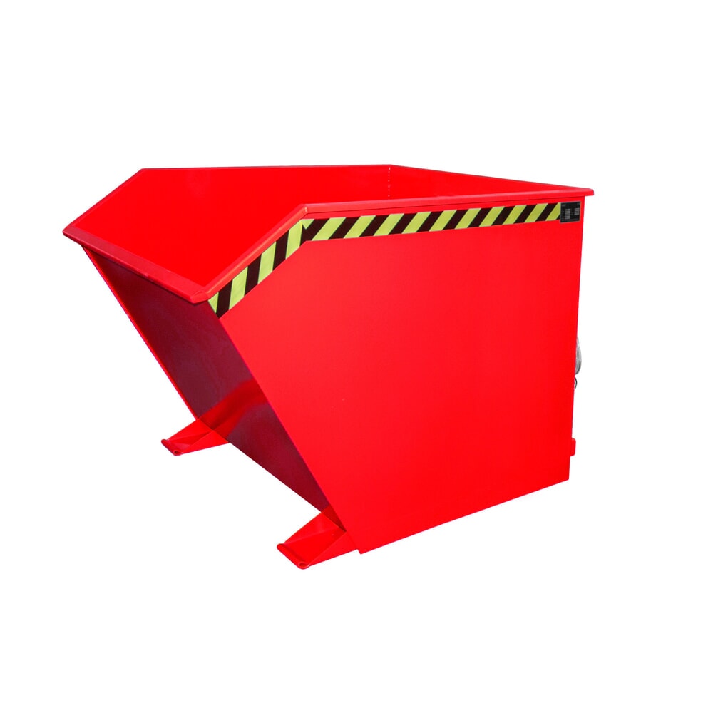 Illustration du produit: Bauer® Benne basculante, construction basse, peint, volume 1,5 m³, RAL 3000 rouge feu