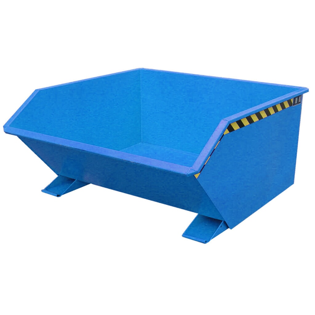 Illustration du produit: Bauer® Benne basculante, construction basse, peint, volume 0,75 m³, RAL 5012 bleu clair