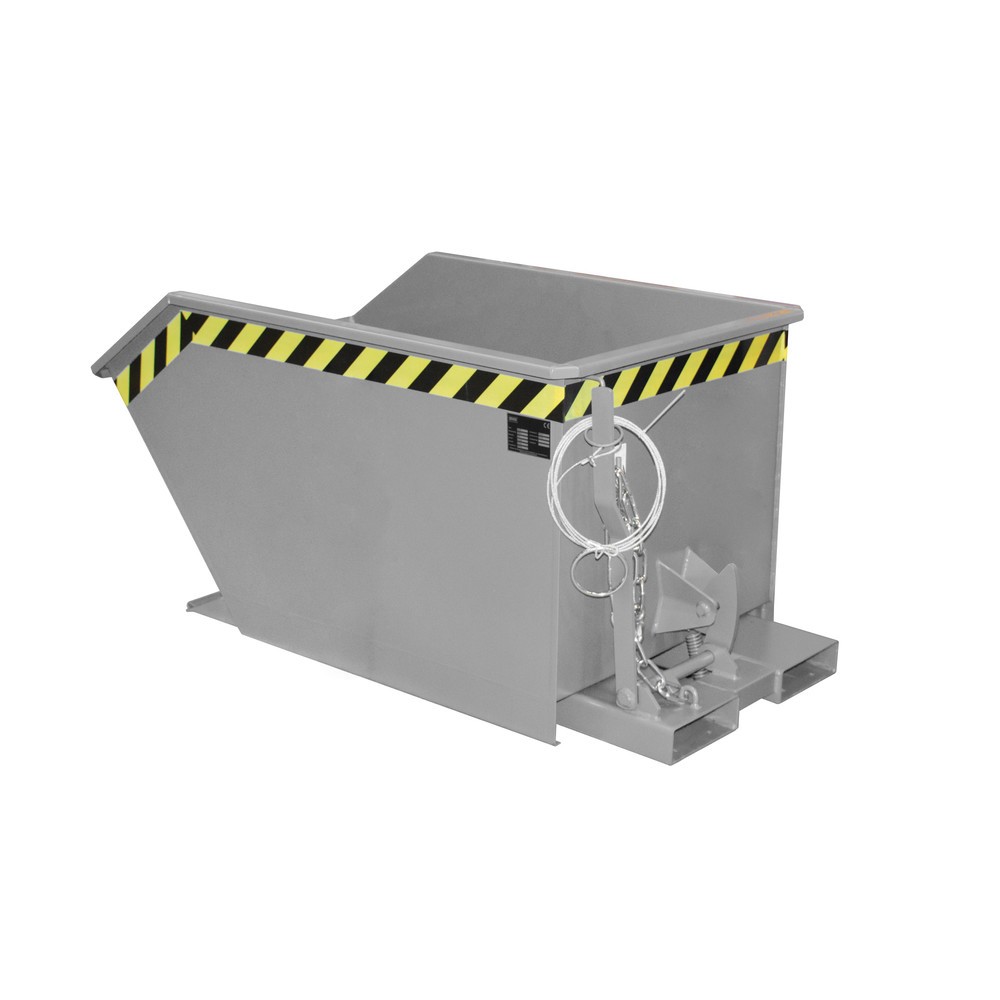 Illustration du produit: Bauer® Benne basculante, construction basse, peint, volume 0,5 m³, RAL 7005 gris souris