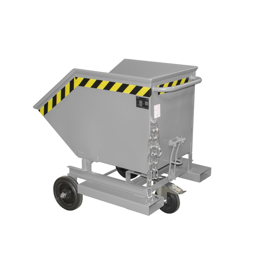 Bauer® Chariot-caisse basculant, avec châssis + entrées de fourche, volume 0,25 m³, RAL 7005 gris souris N° de l'image du produit 1 : Bauer® Chariot-caisse basculant, avec châssis + entrées de fourche, volume 0,25 m³, RAL 7005 gris souris