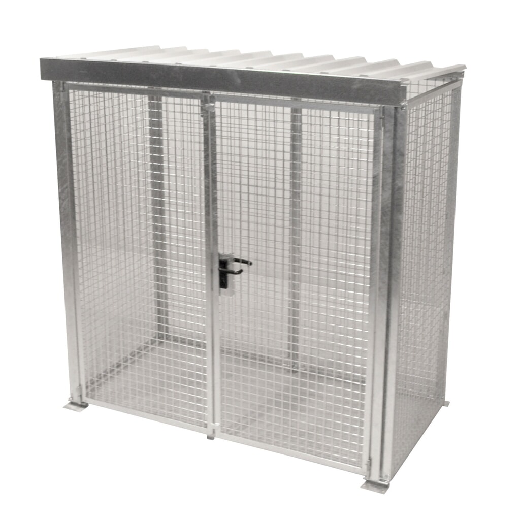 Illustration du produit: Bauer® Conteneur pour bouteilles de gaz avec toit, porte à doubles battants, 32 bouteilles