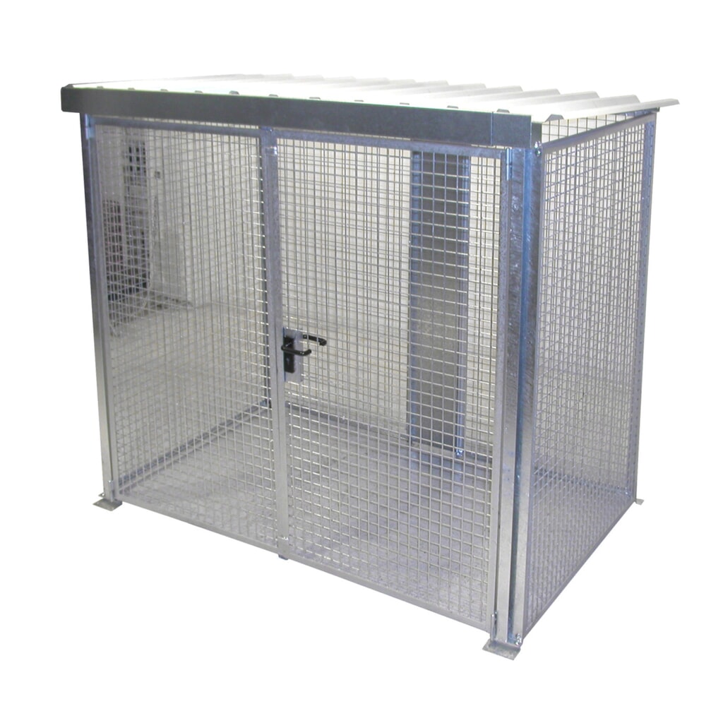 Bauer® Conteneur pour bouteilles de gaz avec toit, porte à doubles battants, 60 bouteilles Illustration du produit: Bauer® Conteneur pour bouteilles de gaz avec toit, porte à doubles battants, 60 bouteilles