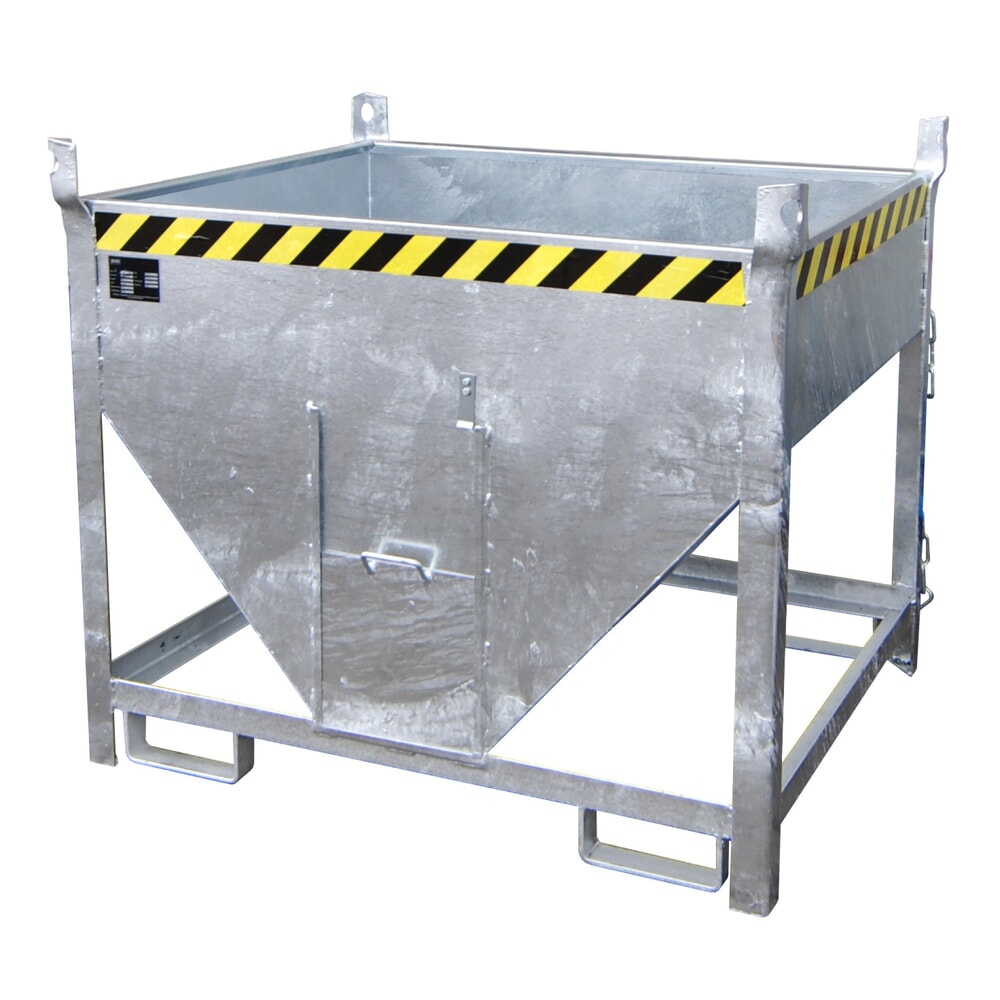 N° de l'image du produit 1 : Bauer® Conteneur silo à fermeture coulissante, galvanisé, capacité de charge 750 kg, volume 0,5 m³