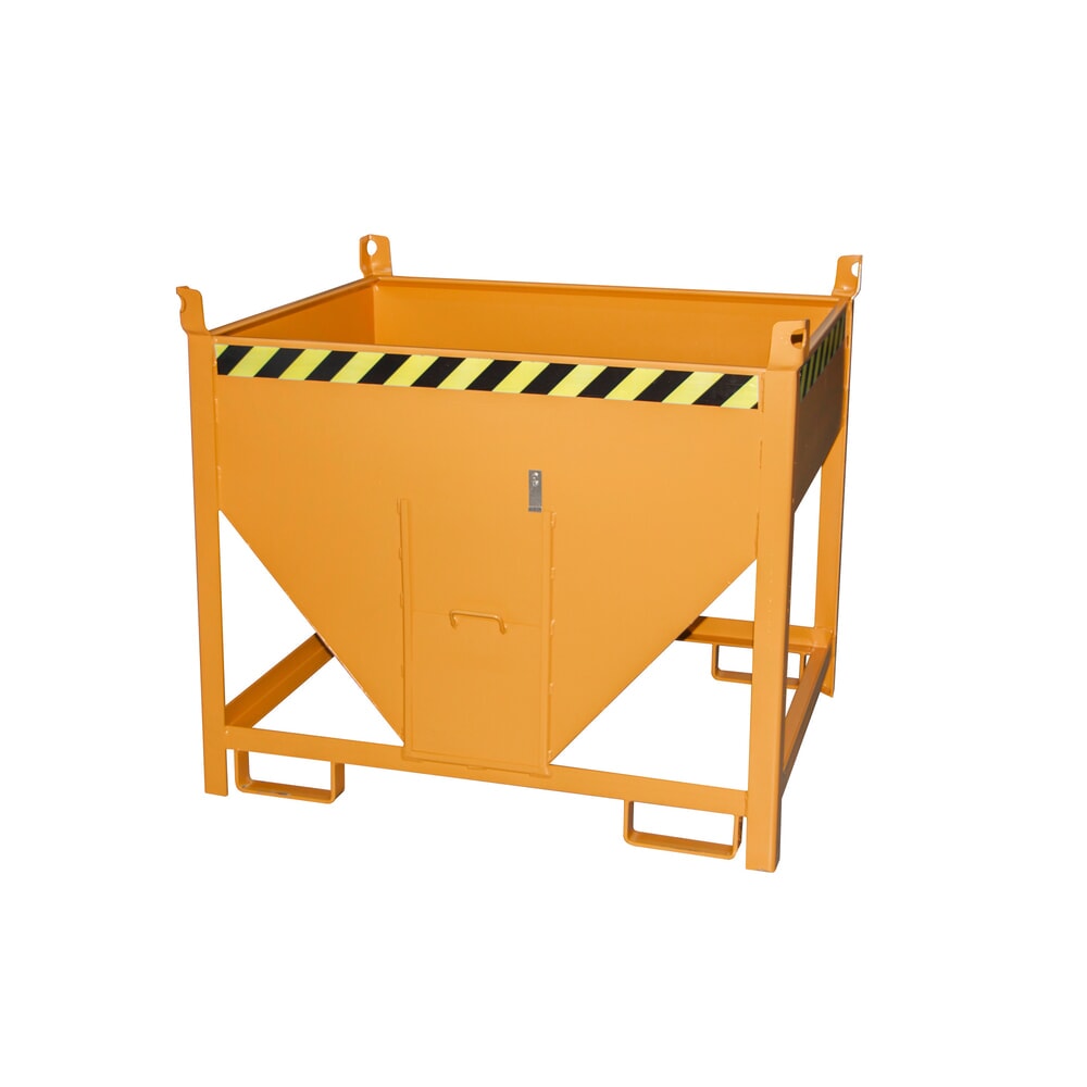 Illustration du produit: Bauer® Conteneur silo avec fermeture coulissante, peint, volume 0,5 m³, RAL 2000 orangé jaune