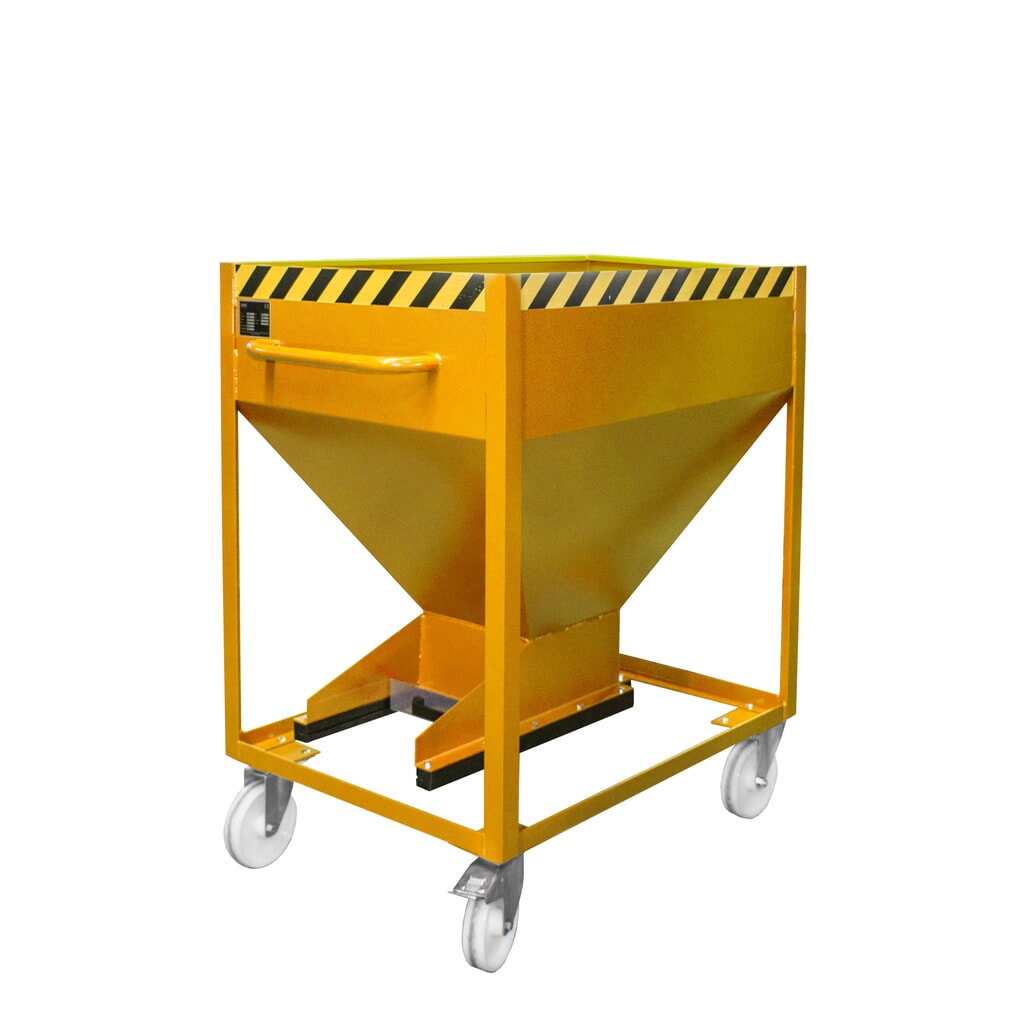 Bauer® Conteneur silo, pour matériaux en vrac à grains fins, peint, volume 0,375 m³, RAL 2000 orangé jaune Illustration du produit: Bauer® Conteneur silo, pour matériaux en vrac à grains fins, peint, volume 0,375 m³, RAL 2000 orangé jaune