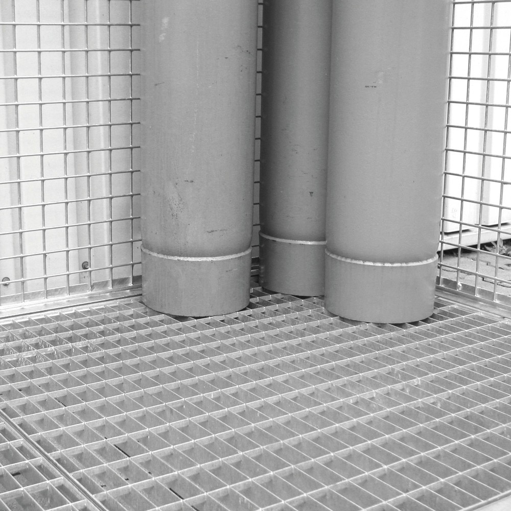 Illustration du produit: Bauer® Fond grillagé pour caisse de stockage pour bouteilles de gaz TRG 280, l x P 1 085 x 1 085 mm