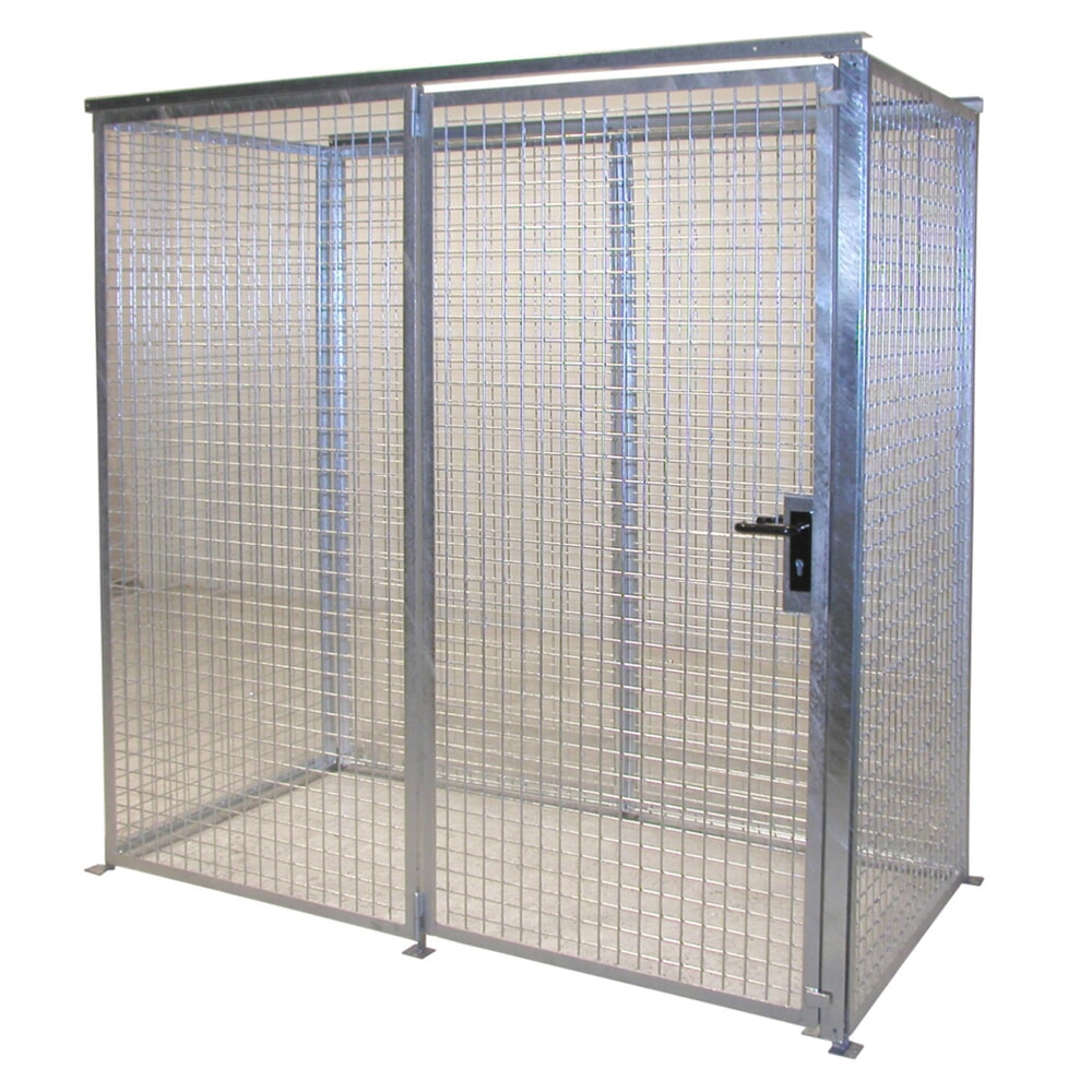 Illustration du produit: Bauer® Conteneur de stockage pour bouteilles de gaz TRGS 510 sans toit, 1 porte, 32 bouteilles
