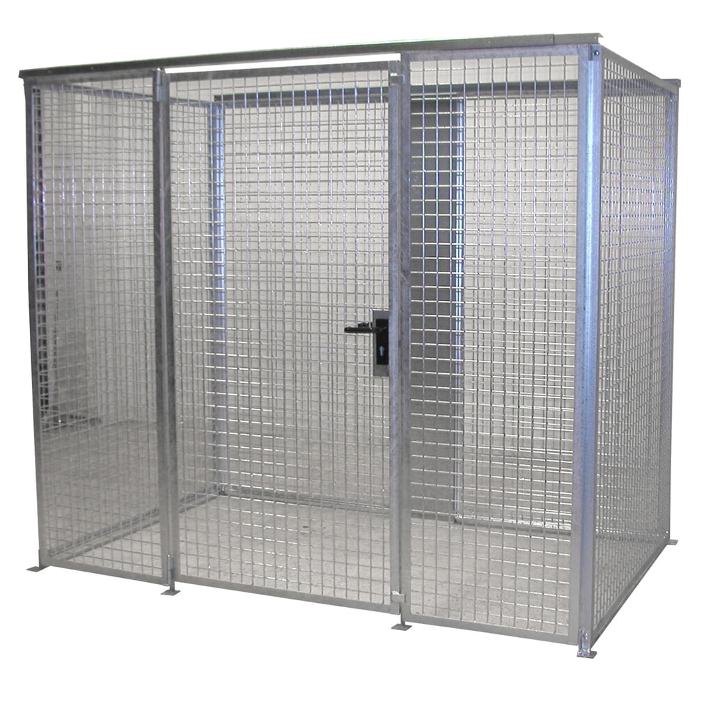 Bauer® Conteneur de stockage pour bouteilles de gaz TRGS 510 sans toit, 1 porte, 60 bouteilles Illustration du produit: Bauer® Conteneur de stockage pour bouteilles de gaz TRGS 510 sans toit, 1 porte, 60 bouteilles