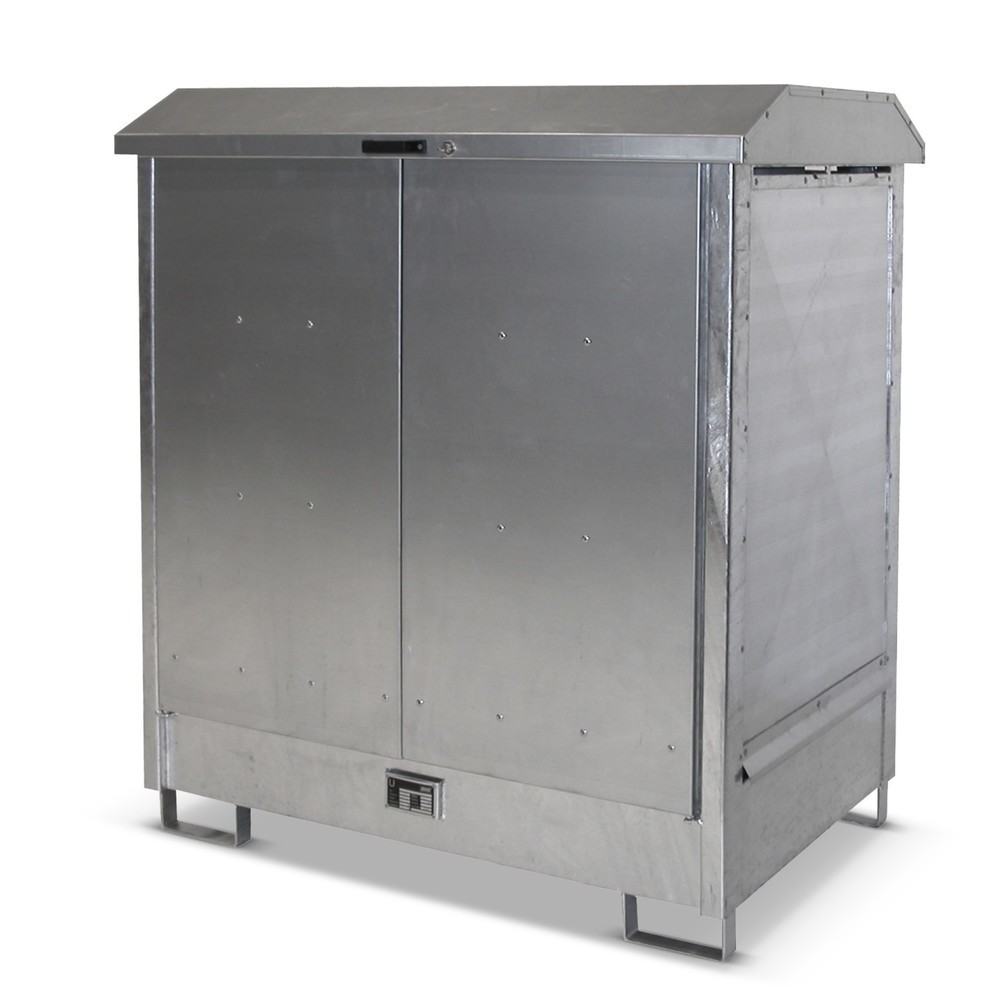 Illustration du produit: Bauer® Box de sécurité GD-N, avec bac de rétention pour 2 x 200 l, HxlxP 1 610 x 1 440 x 1 015 mm