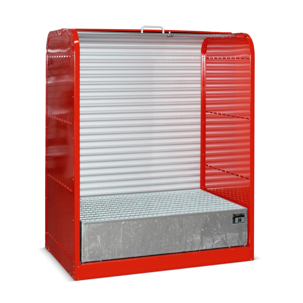 N° de l'image du produit 1 : Bauer® Armoire à volet roulant pour substances dangereuses RSG1, bac de rétention pour 2 x 200 l inclus