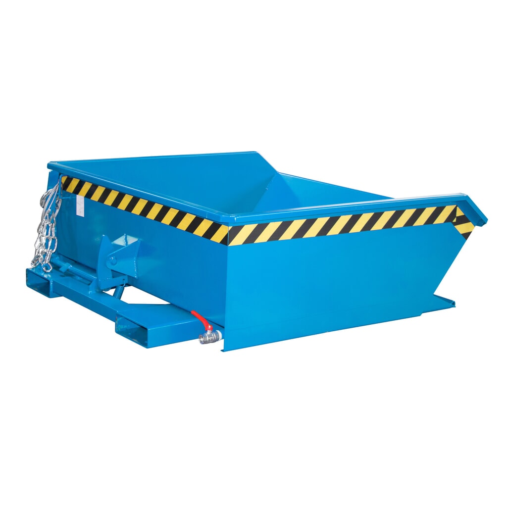 Bauer® Mini benne à copeaux, très faible hauteur de construction, peinte, volume 0,46 m³, RAL 5012 bleu clair Illustration du produit: Bauer® Mini benne à copeaux, très faible hauteur de construction, peinte, volume 0,46 m³, RAL 5012 bleu clair