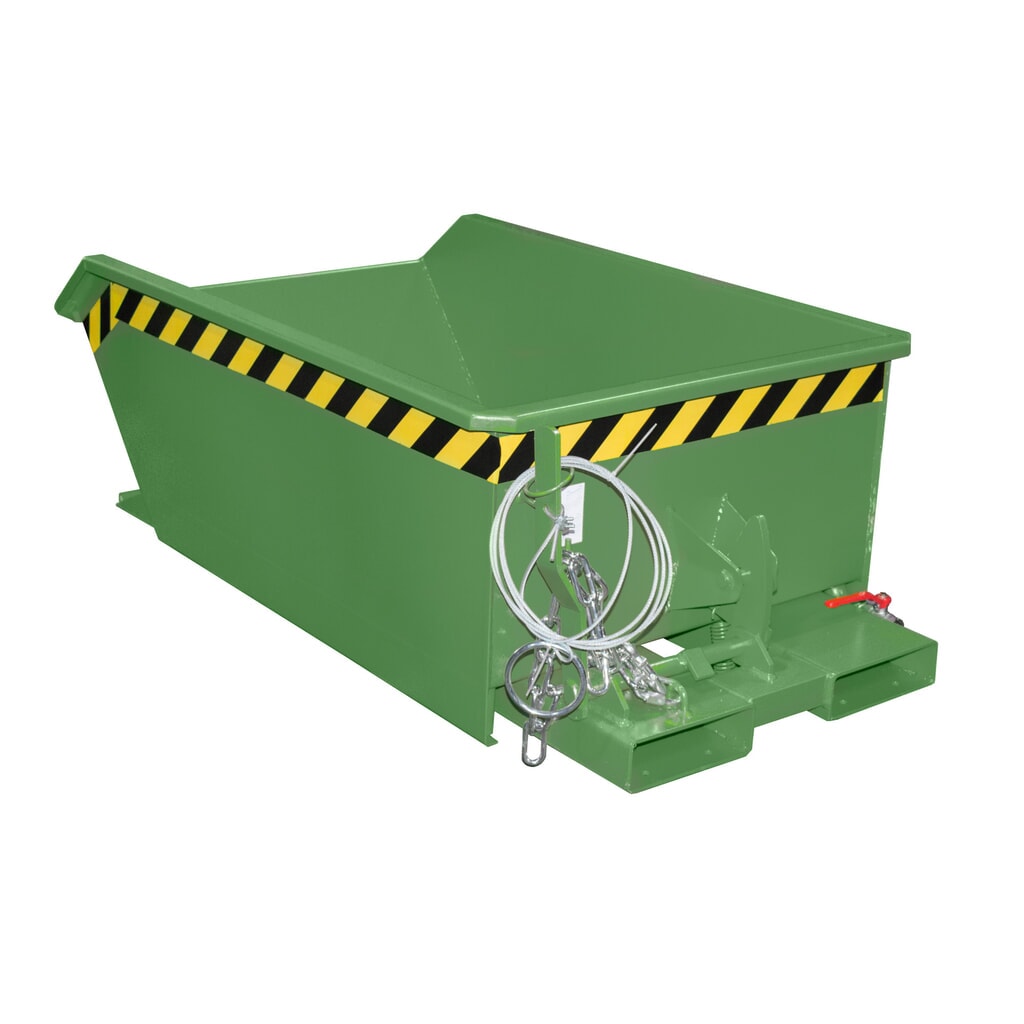 Bauer® Mini benne à copeaux, très faible hauteur de construction, peinte, volume 0,27 m³, RAL 6011 vert réséda Illustration du produit: Bauer® Mini benne à copeaux, très faible hauteur de construction, peinte, volume 0,27 m³, RAL 6011 vert réséda